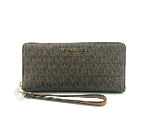 michael kors jet set signature travel continental brown|Michael Kors Jet Set Travel Continental Brown/Acorn One Size.